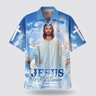 Christian Hawaiian Shirt, Jesus With His Arms Open Hawaiian Shirt, Jesus Is My Savior Hawaiian Shirts | Newhawaiianshirts UK