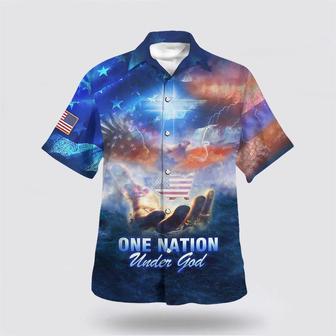 Christian Hawaiian Shirt, One Nation Under God Hand Of Jesus Hawaiian Shirt | Newhawaiianshirts UK