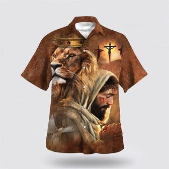 Christian Hawaiian Shirt, Jesus Lion Of Judah Hawaiian Shirts For Men | Newhawaiianshirts UK