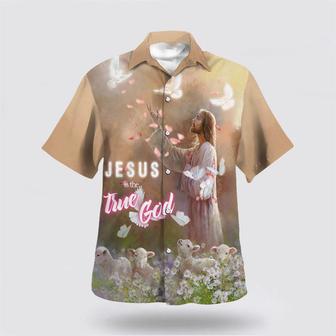 Christian Hawaiian Shirt, Jesus Is The True God Hawaiian Shirt, Jesus And The Sheep Hawaiian Shirts | Newhawaiianshirts AU