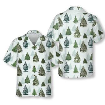 Christmas Tree Pattern Shirt For Men Christmas Hawaiian Shirt, Xmas Hawaiian Shirts | Newhawaiianshirts