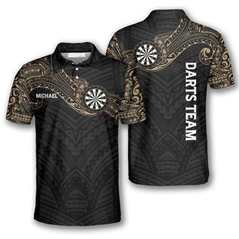 Classy Dark Tribal Tattoo Custom Darts Shirts For Men, Dart Team Uniform - Monsterry AU