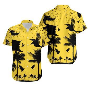 Coconut Beach Black And Yellow Hawaiian Aloha Shirts | Newhawaiianshirts AU