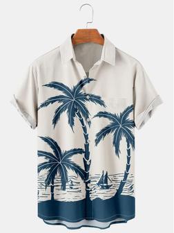 Coconut Tree Hawaiian Shirt, Summer Vibe Hawaii Shirt, Gift For Him | Newhawaiianshirts CA