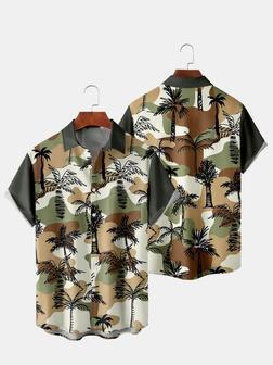 Coconut Tree Print Hawaiian Shirt, Tree Hawaiian Shirt, Beach Shirt, Gift Shirt | Newhawaiianshirts CA