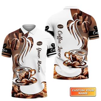 Coffee Lover Personalized Name Polo Shirt - Monsterry DE