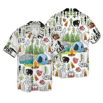 Cool Camping Hawaiian Shirt, Camp Hawaii Aloha Beach Shirt, Camping Hawaiian Shirts | Newhawaiianshirts