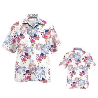 Cool Flamingo Hawaiian Shirt, Independence Day Is Coming Aloha Beach Shirts, American Flag Flamingo Hawaii Shirt | Newhawaiianshirts AU