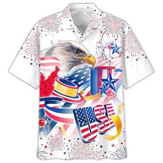 Cool Hawaiian Shirt With Usa Eagle Independence's Day Aloha Short Sleeve Hawaii Shirt For Of July | Newhawaiianshirts AU