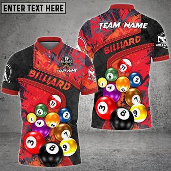Coolspod Billiards Grunge Texture Multilcolor Personalized Name, Team Name Unisex Polo Shirt - Monsterry AU