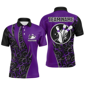 Coolspod Retro Bowling Pattern Multicolor Option Customized Name Polo Shirt, Gift For Bowler - Monsterry