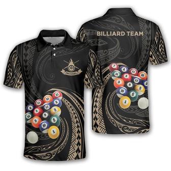 Coolspod Roll Tribal Billiard Personalized Name Unisex Polo Shirt, Gift For Billiard Players - Monsterry AU