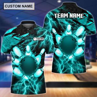 Coolspod Thunder Power Bowling And Pins Personalized Name Team Name Polo Shirt, Gift For Dart Lovers - Monsterry DE