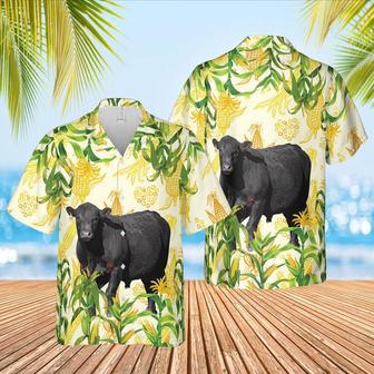 Corn Farm Black Angus All Over Printed Hawaiian Shirt, Farm Hawaiian Shirt, Farmer Hawaii | Newhawaiianshirts AU