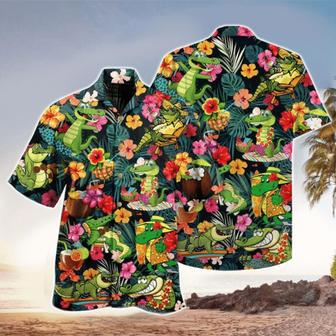 Crocodile Dancing In The Summer Hawaiian Aloha Shirts | Newhawaiianshirts CA