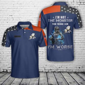 Custom Name I Am Navy Seabee I'm Worse Polo Shirt, Veteran Polo Shirt - Monsterry UK
