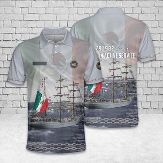 Custom Name Mexican Navy Arm Cuauhtémoc Polo Shirt, Veteran Polo Shirt - Monsterry