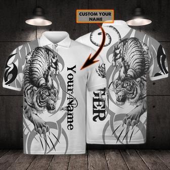 Custom Name Tiger Printed Shirt Personalized Name Polo Shirt For Tiger Lover - Monsterry CA