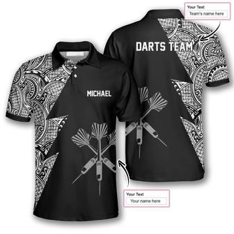Dart Arrows Tribal Black White Custom Darts Shirts For Men, Gift For Birthday Dart Player - Monsterry DE