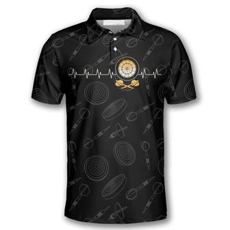 Darts Heart Beat And Board Arrow Darts Shirts For Men Darts Polo Shirt - Monsterry UK