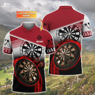 Darts Love Personalized Name Polo Shirt Custom Darts Polo Shirt - Monsterry
