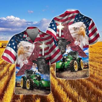 Dexter With Eagles And Tractor Hawaiian Shirt, Farm Hawaiian Shirt, Farmer Hawaii | Newhawaiianshirts AU