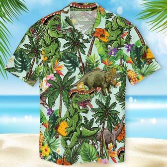 Dinosaur T-Rex With Tacos Hawaiian Aloha Shirts | Newhawaiianshirts CA