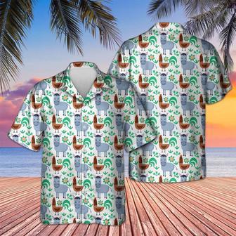 Donkey And Chicken Hawaiian Shirt, Farm Hawaiian Shirt, Farmer Hawaii | Newhawaiianshirts AU