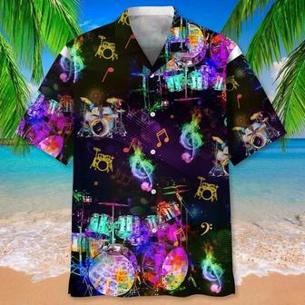 Drum Color Hawaiian Shirt For Man And Woman, Drumming Hawaii Shirts, Drummer Hawaiian Beach Shirt | Newhawaiianshirts AU