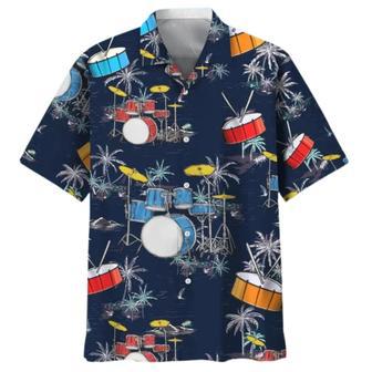 Drum Nature Beach Hawaiian Beach Shirts, Drummer Gifts, Aloha Hawaiian Shirt For Musican, Drum Hawaiian Shirt | Newhawaiianshirts UK