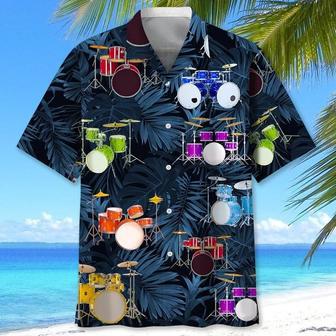 Drums Tropical Hawaiian Shirt, Aloha Beach Shirts For Drummer, Cool Hawaiian Shirt For Drum Lovers | Newhawaiianshirts AU