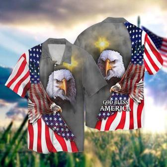 Eagle American Hawaiian Shirt Independence Day Is Coming All Over Print Patriotic Hawaii Shirt | Newhawaiianshirts AU