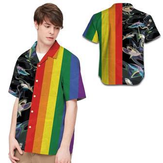 Felacia Lgbt Rainbow Sharks For Lgbtq Community In Daily Life Hawaiian Shirt | Newhawaiianshirts UK