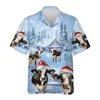 Fresian Cow Christmas Hawaiian Shirts, Xmas Hawaiian Shirts | Newhawaiianshirts