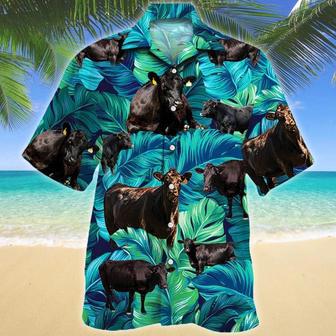 Full Printed Black Angus Cattle Hawaiian Shirt, Hawaii Aloha Shirt Short Sleeve For Angus Cattle Lover | Newhawaiianshirts AU