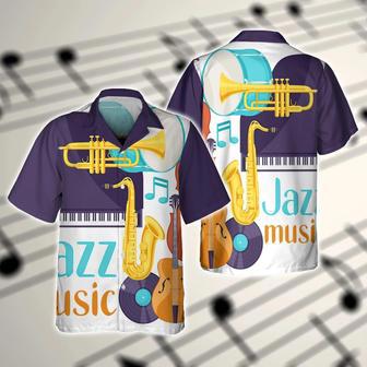 Full Printed Jazz Music Hawaiian Shirts For Men And Women, Jazz Music Saxophone Hawaii Shirts | Newhawaiianshirts CA