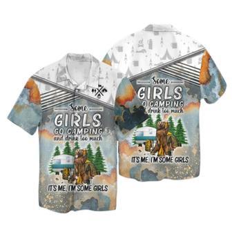 Funny Hawaiian Shirt For Camping, Some Girl Go Camping Hawaii Shirt, Hawaiian Shirt For Womens | Newhawaiianshirts AU