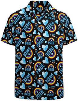 Gay Pride Hawaiian Shirt, Rainbow Hawaiian Shirt, Rainbow Pride Clothing For Lesbian, Gay Man, Lgbt Gift | Newhawaiianshirts UK