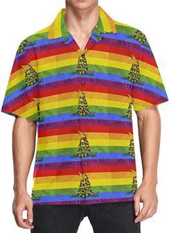 Gay Pride Hawaiian Shirt, Don't Treat On Me, Hawaiian Shirts Gay, Hawaii Shirts For Women | Newhawaiianshirts CA