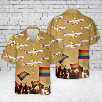 Gay Pride Hawaiian Shirt, American Airlines Fly With Pride Hawaiian Shirt, Pride Hawaiian Shirt | Newhawaiianshirts UK