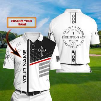 God Golf Polo Shirt Personalized Golf Polo Shirt With Custom Name Golf Outfit For Men And Women - Monsterry