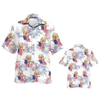 Golden Hawaiian Shirt - Independence Day Golden Hawaii Aloha Shirt, The Fourth Of July Dog Hawaiian Shirt | Newhawaiianshirts