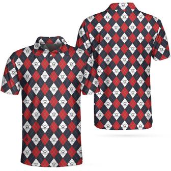 Golf Argyle Skull Short Sleeve Polo Shirt For Golf, Skull Golf Shirt For Men, Best Gift For Golfers Coolspod - Monsterry UK