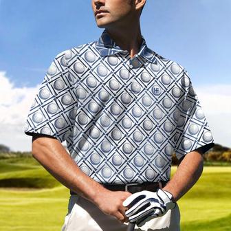 Golf Balls And Tees Seamless Golf Polo Shirt, Best Golf Shirt For Men, Cool Gift For Golfers Coolspod - Monsterry