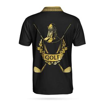 Golf Crusader King Polo Shirt For Golf, Luxury Baroque Pattern Lion Polo Shirt, Best Golf Shirt For Men Coolspod - Monsterry AU