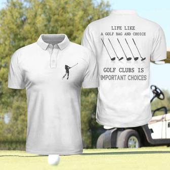 Golf Life Golf Club Is Important Choices Polo Shirt For Men, White Funny Golfing Polo Shirt Coolspod - Monsterry CA