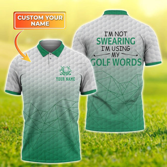Golf Polo With Custom Name Personalized Polo Shirt For Golfers Green Golf Shirts For Men Golf Polo Shirt - Monsterry