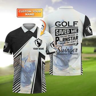 Golf Saved Me Customized Name Golf Polo Shirt - Monsterry AU