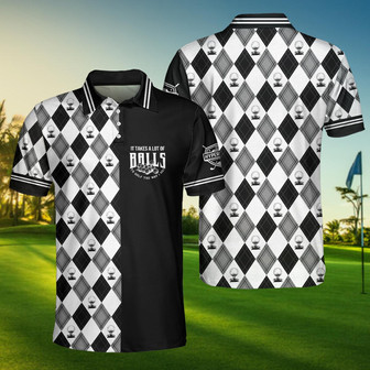 Golf The Way I Do Polo Shirt, Black And White Argyle Pattern Polo Shirt, Best Golf Shirt For Men Coolspod - Monsterry