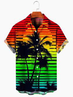 Gradient Coconut Tree Hawaiian Shirt, Aloha Hawaii Shirt, Gift For Him | Newhawaiianshirts AU